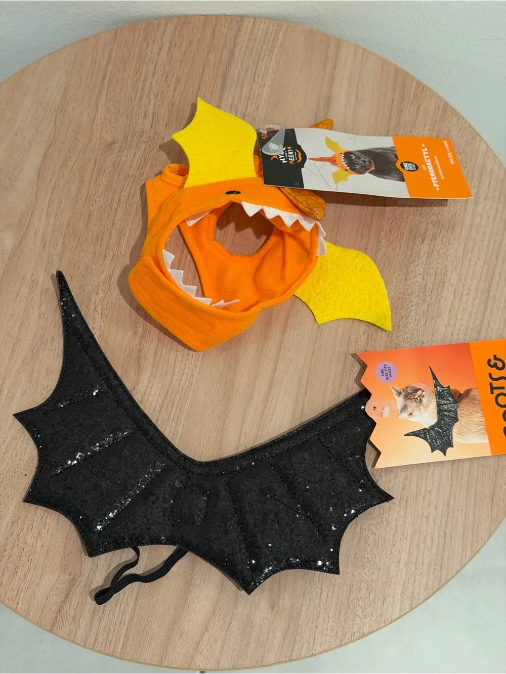 Boots & Barkley Cat Costume Wings, pterodactyl hat and snake cat tunnel